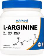 💪 порошок nutricost l-arginine - повышение энергии и производительности с 5000 мг на порцию, 100 порций. логотип