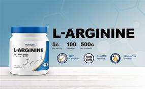 img 2 attached to 💪 Порошок Nutricost L-Arginine - Повышение энергии и производительности с 5000 мг на порцию, 100 порций.