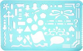 img 2 attached to Versatile Set of 2 Plastic Stencil Art Templates Drafting Ruler with Multiple Cut Out Designs - Perfect for Artists, Crafters, and Students