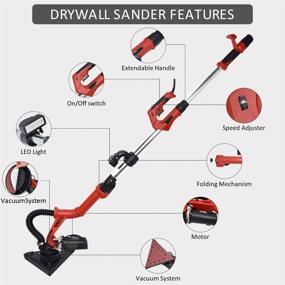 img 3 attached to 🧽 Dual Head Drywall Sander - 6.5A, 13.5ft