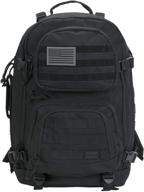 🎒 rockland military tactical laptop backpack: ultimate black large size for optimal performance logo