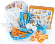 37 piece bpa free kids baking and cooking set - essential junior utensils, cooking protection, storage case, cookie cutters, and healthy recipe cards - ages 6+ years - the sneaky chef logo
