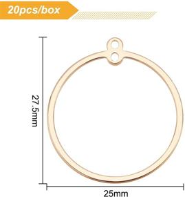 img 3 attached to 🔒 BENECREAT 18K Gold Plated Round Beading Hoop Earring Findings - 20pcs, 27.5x25mm for DIY Jewelry Making