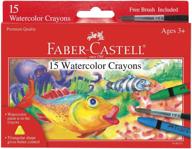 🖍️ карандаши акварели faber-castell с кисточкой - 15 ярких цветов - премиальные художественные материалы для детей логотип