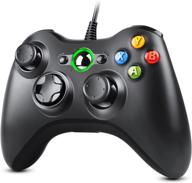 🎮 zexrow xbox 360 controller - usb wired gamepad joystick with enhanced vibration and ergonomic design for xbox 360, slim, and pc windows 7/8/10(black) логотип