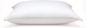 img 2 attached to 📦 Premium Soft White Goose Down Pillow for Stomach Sleepers – Hypoallergenic Luxury Home Collection (Standard 20" x 26")