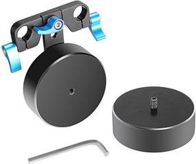 img 3 attached to 🔧 Neewer Blue and Black Aluminum Alloy 4.6lbs/2.1kg Removable Counter Weight for Shoulder Mount Rig Stabilizer, Fits 15mm Rods