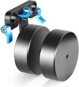 img 4 attached to 🔧 Neewer Blue and Black Aluminum Alloy 4.6lbs/2.1kg Removable Counter Weight for Shoulder Mount Rig Stabilizer, Fits 15mm Rods