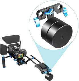 img 2 attached to 🔧 Neewer Blue and Black Aluminum Alloy 4.6lbs/2.1kg Removable Counter Weight for Shoulder Mount Rig Stabilizer, Fits 15mm Rods