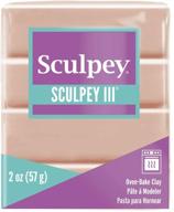 🎨 non-toxic sculpey iii polymer oven-bake clay, beige - 2 oz. bar for modeling, sculpting, diy & school projects - ideal for kids & beginners! logo