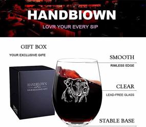 img 3 attached to 🍷 Diffy Stemless Wine Glasses - Ideal for Dog Mom Women, Wine Lovers | Perfect Gift for Fathers, Mothers Day, Wedding, Anniversary, Christmas, Birthday, Graduation | English, French, American Bulldog Ornament