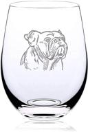 🍷 diffy stemless wine glasses - ideal for dog mom women, wine lovers | perfect gift for fathers, mothers day, wedding, anniversary, christmas, birthday, graduation | english, french, american bulldog ornament logo