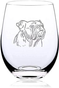 img 4 attached to 🍷 Diffy Stemless Wine Glasses - Ideal for Dog Mom Women, Wine Lovers | Perfect Gift for Fathers, Mothers Day, Wedding, Anniversary, Christmas, Birthday, Graduation | English, French, American Bulldog Ornament