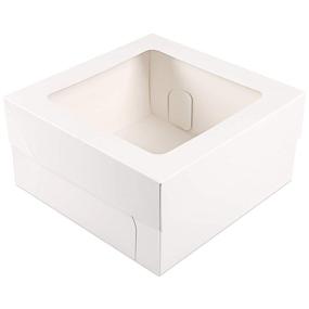 img 4 attached to 🍰 Premium Quality Moretoes 10pcs 12 Inch Cake Boxes with Window – Ideal 12x12x6 Inches White Bakery Box for Cookies, Pastries, Pie