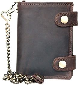 img 4 attached to 🧶 Genuine Leather Wallet with Brown Buckles