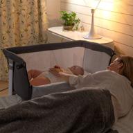 bedside bassinet c shaped adjustable portable nursery logo