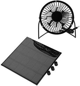 img 1 attached to 🌞 Portable Solar Panel Powered Fan: Perfect Cooling Solution for Travel, Camping, and Fishing