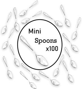 img 4 attached to 🍨 LORESO Tasting Mini Spoons: 100CT Box of Clear Plastic Dessert Spoons for Ice Cream, Frozen Yogurt - Disposable, BPA Free, Reusable - 3.8 Inches