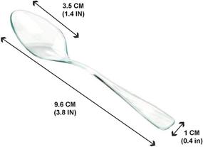 img 3 attached to 🍨 LORESO Tasting Mini Spoons: 100CT Box of Clear Plastic Dessert Spoons for Ice Cream, Frozen Yogurt - Disposable, BPA Free, Reusable - 3.8 Inches