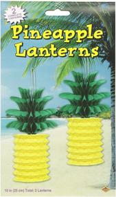 img 2 attached to 🍍 Beistle Green/Yellow Pineapple Paper Lanterns, 10-Inch, Set of 2