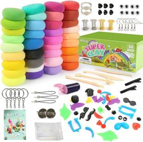 img 4 attached to 🎨 LotFancy 36-Color Air Dry Clay Kit: Magic Modeling Clay for Kids, Adults, Beginners | Complete with Accessories, Sculpting Tools | Air-Hardening, Non-Toxic, Soft, Lightweight