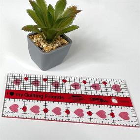 img 2 attached to 🧵 Mini Quilt Ruler - Creative Grids CGRQF26, 2-1/2in x 6in, for I Love My Quilt Friends