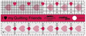 img 3 attached to 🧵 Mini Quilt Ruler - Creative Grids CGRQF26, 2-1/2in x 6in, for I Love My Quilt Friends