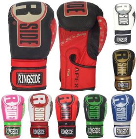 img 1 attached to 🥊 14 oz Ringside Apex Flash Boxing Training Sparring Gloves - Black/White