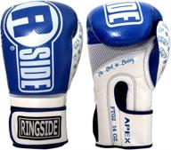 🥊 14 oz ringside apex flash boxing training sparring gloves - black/white logo