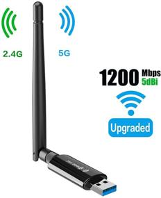 img 3 attached to 📶 High-Speed Wireless USB WiFi Adapter for Desktop - 1300Mbps 5G/2.4G 802.11AC 5Dbi Antenna WiFi Card for PC Laptop USB 3.0 Windows 10/8.1/7 Mac 10.6/10.15 - Ideal Wireless Card- USB Computer Network Adapters for Gaming