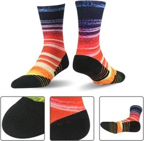 img 3 attached to HUSO Printed Seamless Sports Running Ankle Socks - Crazy Funny Designs for Men and Women - Gift Set of 4 Pairs