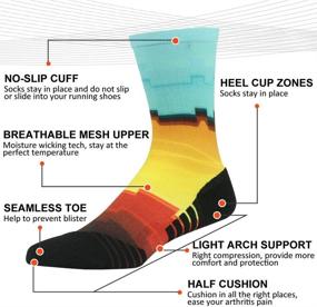 img 4 attached to HUSO Printed Seamless Sports Running Ankle Socks - Crazy Funny Designs for Men and Women - Gift Set of 4 Pairs