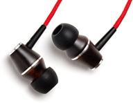 🎧 red symphonized xtc premium genuine wood noise-isolating in-ear headphones with microphone logo