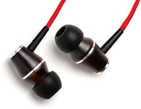 img 4 attached to 🎧 Red Symphonized XTC Premium Genuine Wood Noise-isolating In-Ear Headphones with Microphone