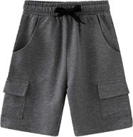 explore the comfortable and versatile cromoncent elastic lightweight drawstring pockets boys' clothing shorts logo