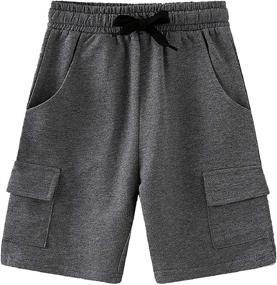 img 3 attached to Explore the Comfortable and Versatile Cromoncent Elastic Lightweight Drawstring Pockets Boys' Clothing Shorts