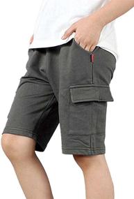 img 1 attached to Explore the Comfortable and Versatile Cromoncent Elastic Lightweight Drawstring Pockets Boys' Clothing Shorts