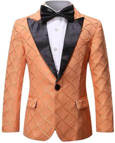 img 3 attached to 👔 Stylish Tuxedo Paisley Pieces Blazer for Boys' Wedding Attire