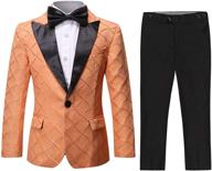 👔 stylish tuxedo paisley pieces blazer for boys' wedding attire logo