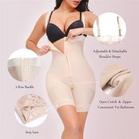 img 3 attached to 👗 M MYODRESS Fajas Colombianas Shapewear for Women - Tummy Control Compression Garment Waist Trainer Bodysuit