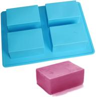 🧼 x-haibei plain rectangle thick bar soap mold handmade silicone mould for bath supply - size: l3 x w1 7/8 x h 1 5/16, 3oz per cell logo