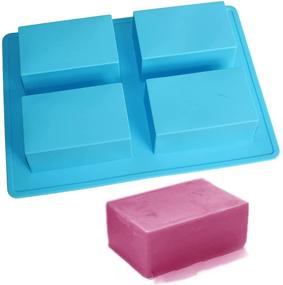 img 4 attached to 🧼 X-Haibei Plain Rectangle Thick Bar Soap Mold Handmade Silicone Mould for Bath Supply - Size: L3 x W1 7/8 x H 1 5/16, 3oz per Cell