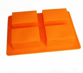 img 1 attached to 🧼 X-Haibei Plain Rectangle Thick Bar Soap Mold Handmade Silicone Mould for Bath Supply - Size: L3 x W1 7/8 x H 1 5/16, 3oz per Cell