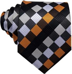 img 1 attached to 👔 Barry Wang Men's Black Formal Business Necktie: Enhancing Your Look with Stylish Accessories and Ties, Including Cummerbunds & Pocket Squares