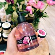 the body shop british rose hand wash: luxurious 9.3 fl oz cleanser logo