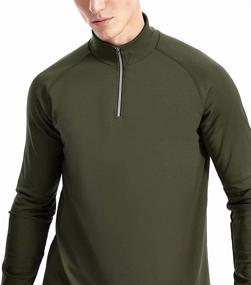 img 1 attached to 🏃 Zengjo Men's Running Shirt Long Sleeve - 1/4 Zip Pullover