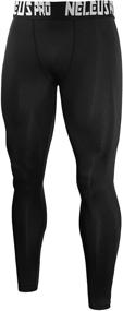 img 1 attached to Men's Active Compression 🏃 Running Tights Leggings - Neleus Clothing
