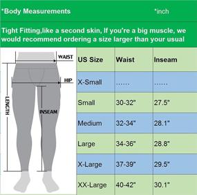 img 2 attached to Men's Active Compression 🏃 Running Tights Leggings - Neleus Clothing