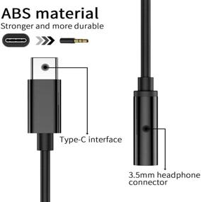 img 3 attached to 🎧 Адаптер USB C на 3,5 мм для наушников - совместим с Huawei P30 / P20 / Mate 10 / Mate 20 Pro, Pixel 4/3/2 / XL, Samsung Galaxy S20 / S20 + / S10 / S9 / Note 10, Xiaomi 9 8 и т. д. - ЧЕРНЫЙ