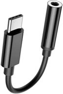 🎧 адаптер usb c на 3,5 мм для наушников - совместим с huawei p30 / p20 / mate 10 / mate 20 pro, pixel 4/3/2 / xl, samsung galaxy s20 / s20 + / s10 / s9 / note 10, xiaomi 9 8 и т. д. - черный логотип